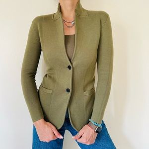 J. Crew lightweight olive green two buttons blazer